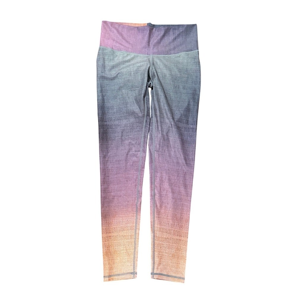 Niyama Sol leggings purple 2 tone sz L stretchy yoga feminine activewear